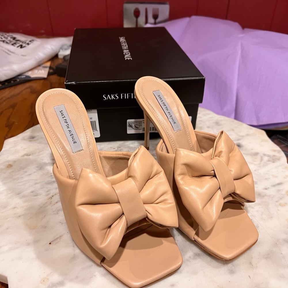 Saks 5th Ave Bow Slides